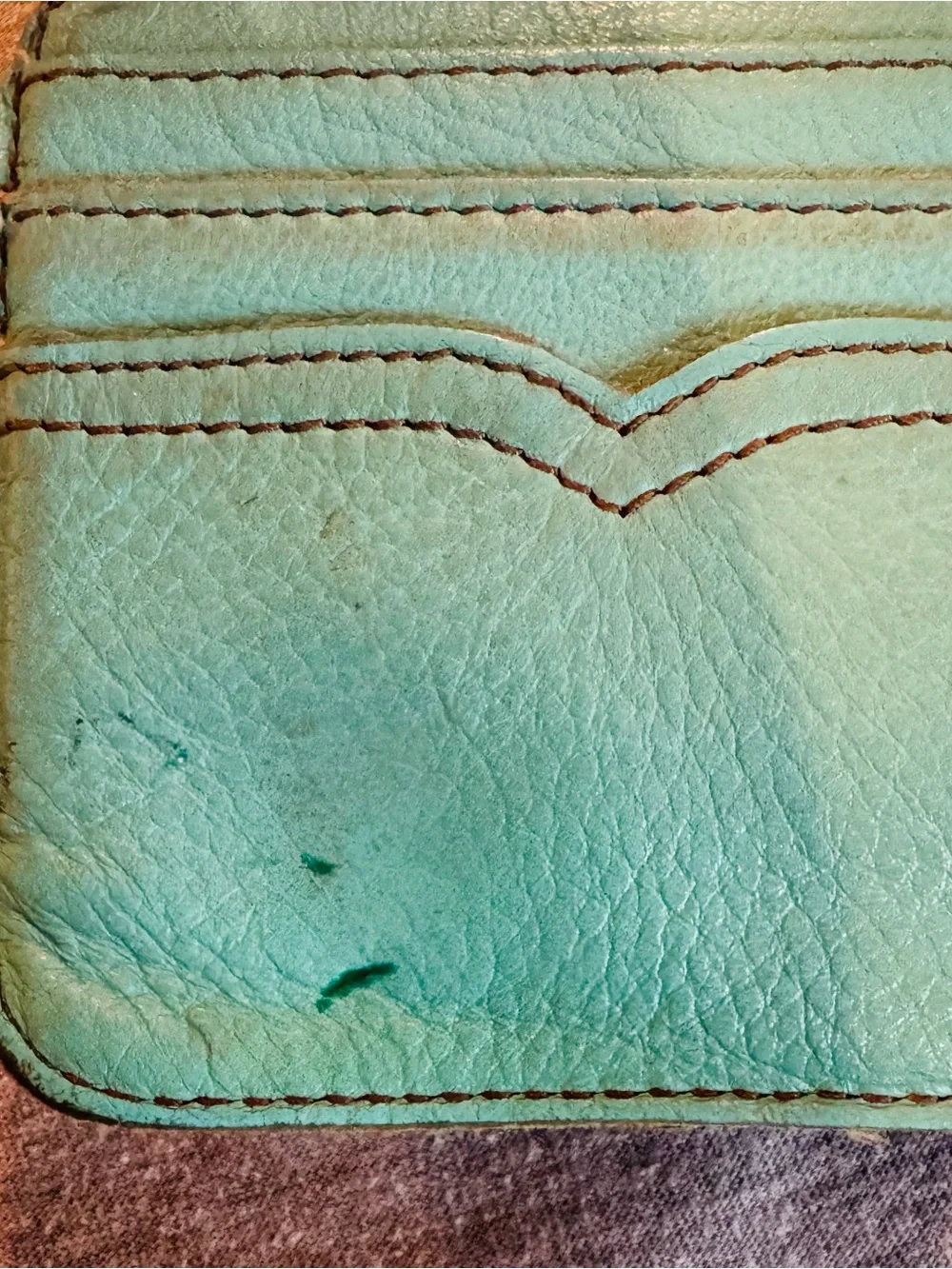 Vintage Lucky Brand Wristlet Wallet - Turquoise Leather